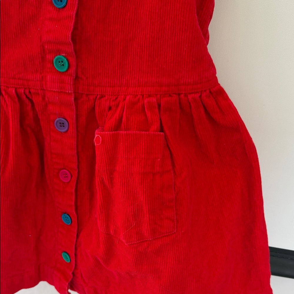 Red Sleeveless Kids Casual Dress - Picture 5 of 8